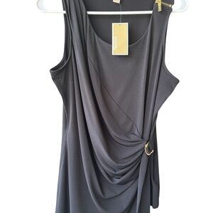 Michael Kors Black Top with Gold Zipper